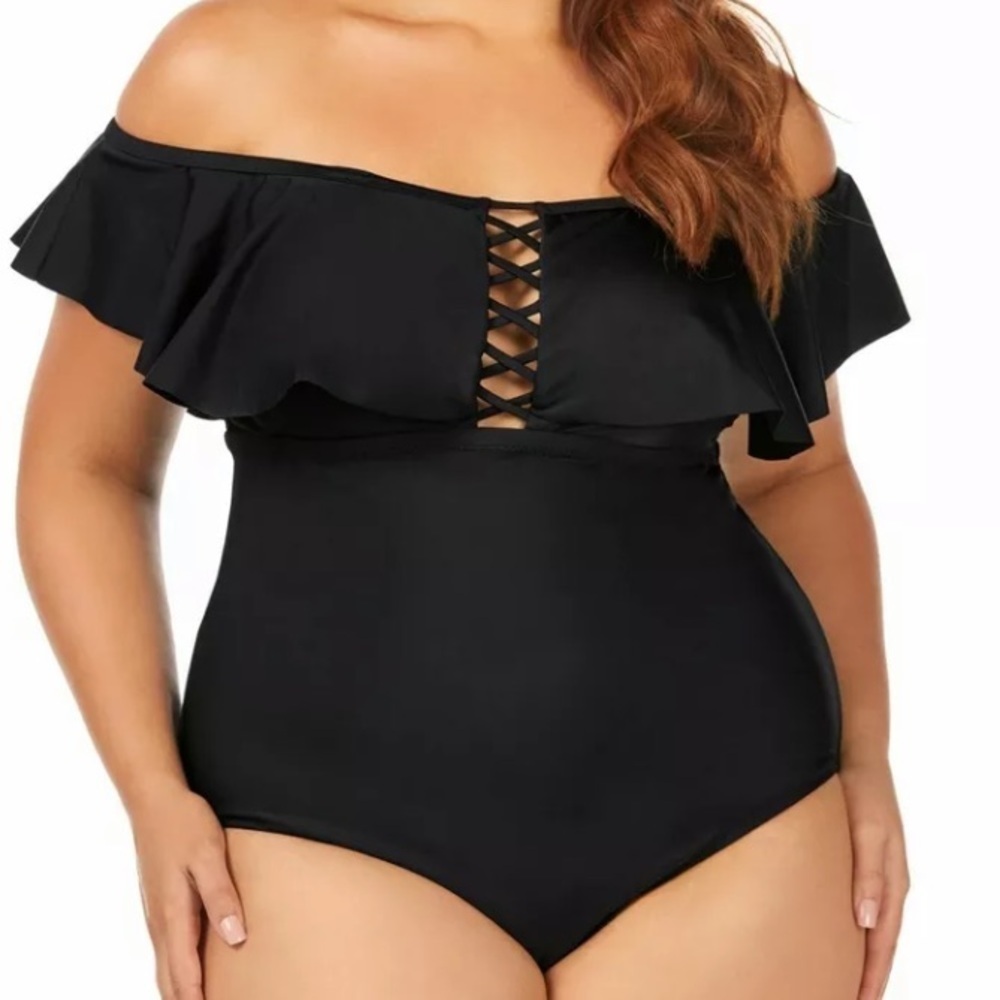 RAISINS Curve Caicos Plus Size One Piece Swimsuit - Picture 2 of 5